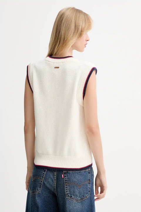 Levi's kamizelka z domieszką wełny damski kolor beżowy lekki 0037T - zdjęcie produktu nr 2