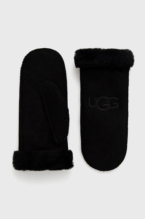 UGG rękawiczki zamszowe damskie kolor czarny 20932-BLK - zdjęcie produktu nr 1