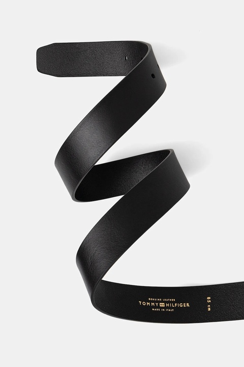 Tommy Hilfiger pasek skórzany damski kolor czarny AW0AW17757 - zdjęcie produktu nr 2