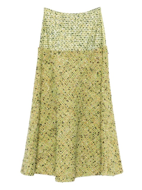 Diesel tweed-textured flared midi skirt - Green - zdjęcie produktu nr 1