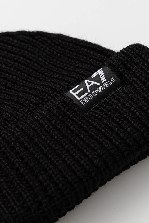 EA7 Emporio Armani czapka z dodatkiem wełny kolor czarny AF18469.7X000313 - zdjęcie produktu nr 2