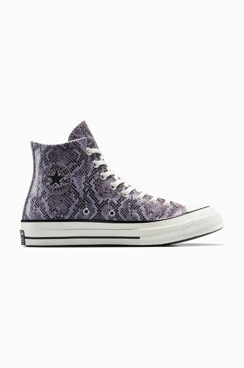Converse trampki Chuck 70 Snakeskin Print damskie kolor fioletowy A13610C - zdjęcie produktu nr 1