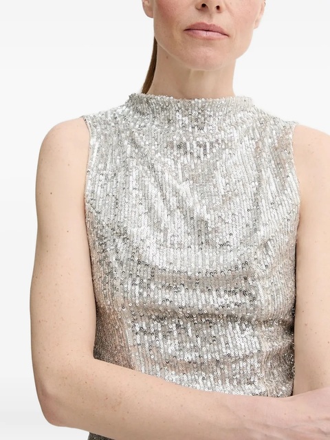 ALOHAS sequin high-neck blouse - Gold - zdjęcie produktu nr 2