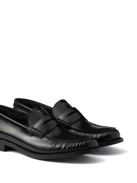 Prada penny-strap leather loafers - Black - zdjęcie produktu nr 1