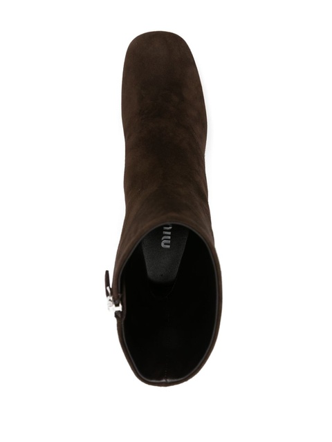 Miu Miu 95mm suede ankle boots - Brown - zdjęcie produktu nr 2