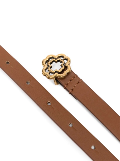 Maje Clover slim leather belt - Brown - zdjęcie produktu nr 2