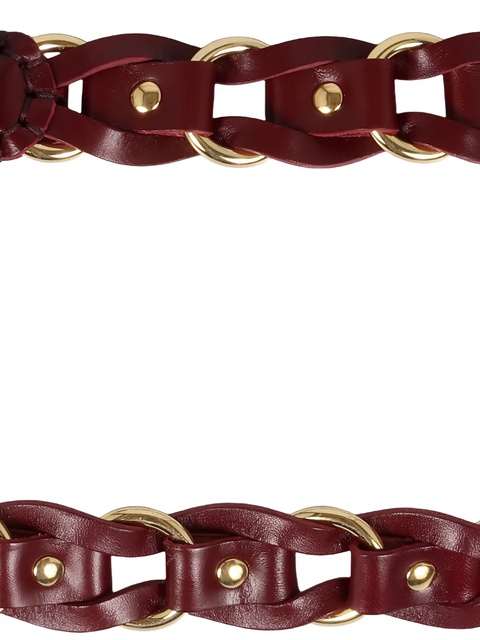 ISABEL MARANT braided-leather chain belt - Red - zdjęcie produktu nr 1