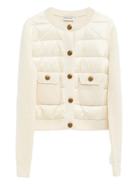 Moncler quilted knit cardigan - White - zdjęcie produktu nr 1