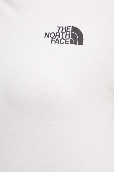 The North Face t-shirt W Simple Dome Cropped Slim Tee damski kolor biały NF0A87U4FN41 - zdjęcie produktu nr 2