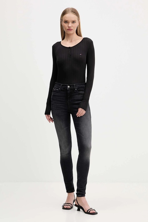 Tommy Jeans jeansy damskie kolor czarny DW0DW22152 - zdjęcie produktu nr 2