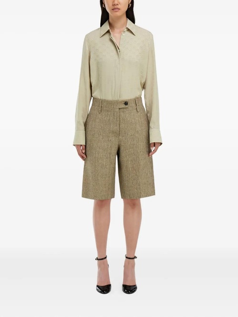 Ferragamo monogram silk shirt - Neutrals - zdjęcie produktu nr 2