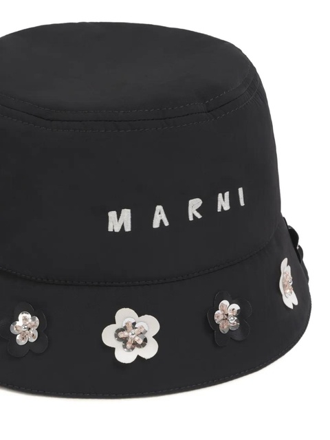 Marni logo bucket hat - Black - zdjęcie produktu nr 1