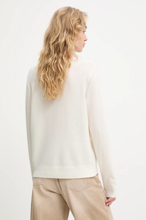 Answear.LAB sweter z wełny merino damski kolor beżowy lekki - zdjęcie produktu nr 2