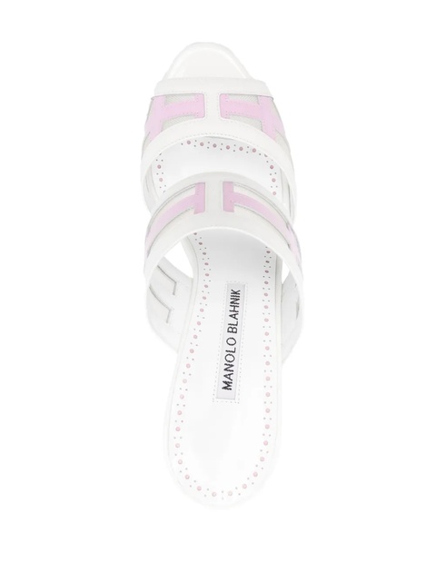Manolo Blahnik 90mm Avespamu peep-toe sandals - White - zdjęcie produktu nr 2
