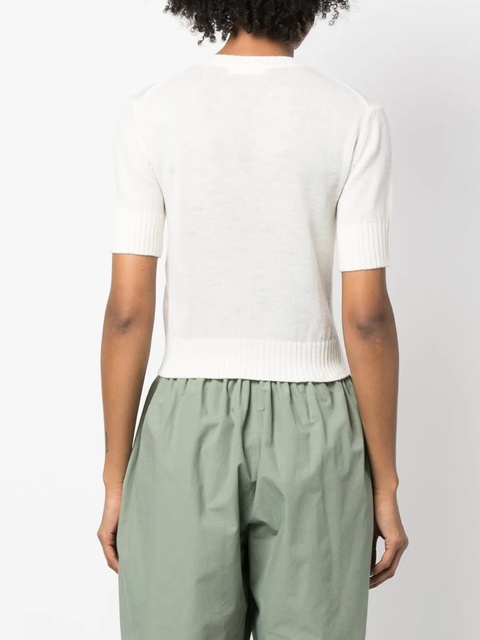 Jil Sander short-sleeves wool top - Neutrals - zdjęcie produktu nr 2