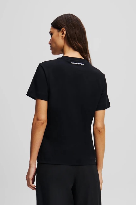 Karl Lagerfeld t-shirt bawełniany damski kolor czarny A2W17119 - zdjęcie produktu nr 2
