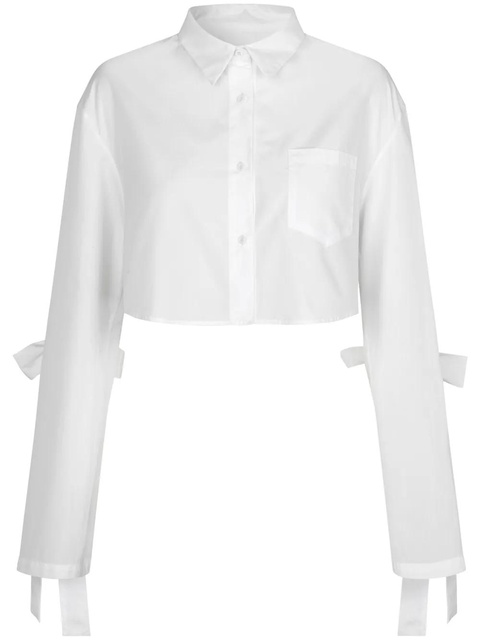 Cecilie Bahnsen Vinh cropped shirt - White - zdjęcie produktu nr 2
