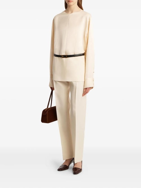 KHAITE Durion tie-back blouse - Neutrals - zdjęcie produktu nr 1