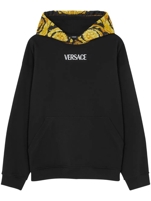 Versace Barocco panelled hoodie - Black - zdjęcie produktu nr 1