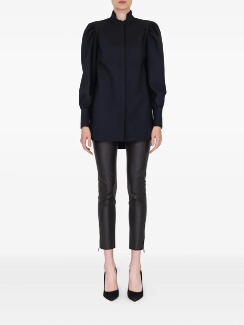 Ferragamo zip-detail leather trousers - Black - zdjęcie produktu nr 2
