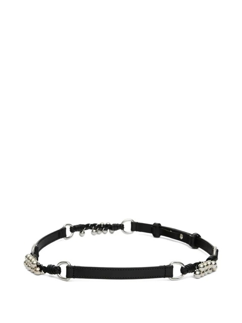 ISABEL MARANT beaded leather belt - Black - zdjęcie produktu nr 2