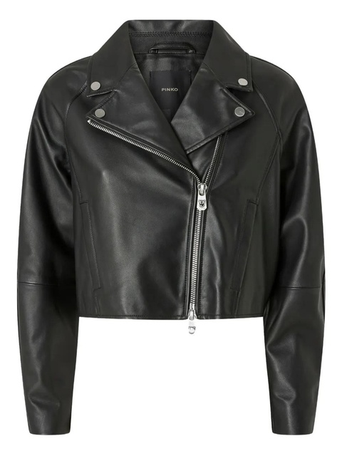 PINKO leather biker jacket - Black - zdjęcie produktu nr 2
