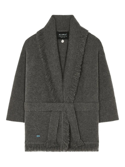 Alanui Finest fringed shawl-collar cardigan - Grey - zdjęcie produktu nr 1