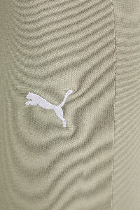 Puma spodnie dresowe damskie kolor zielony gładkie 631542 - zdjęcie produktu nr 2