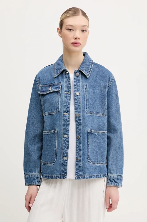 Superdry kurtka jeansowa kolor niebieski przejściowa W5011926A-2FZ - zdjęcie produktu nr 1