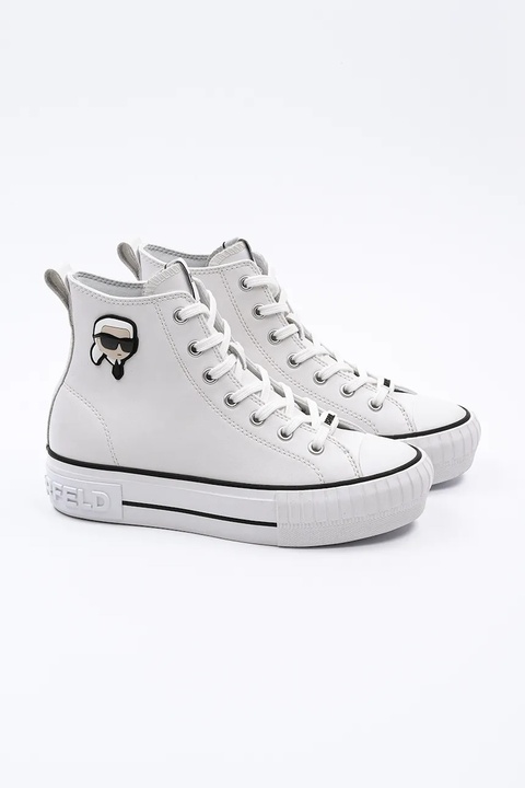 Karl Lagerfeld trampki skórzane KAMPUS MAX NFT damskie kolor biały KL60445T - zdjęcie produktu nr 1