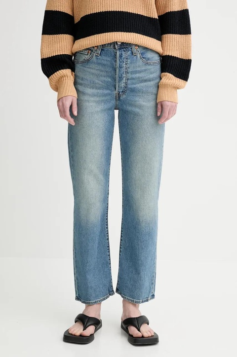 Levi's jeansy RIBCAGE STRAIGHT damskie high waist - zdjęcie produktu nr 1