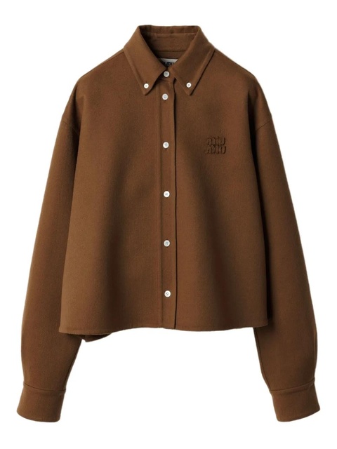 Miu Miu Double cashmere shirt - Brown - zdjęcie produktu nr 1