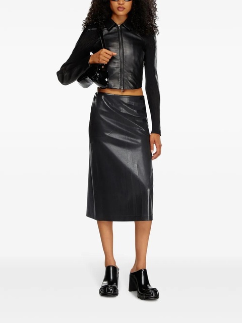 Diesel O-Rion faux-leather midi skirt - Black - zdjęcie produktu nr 2