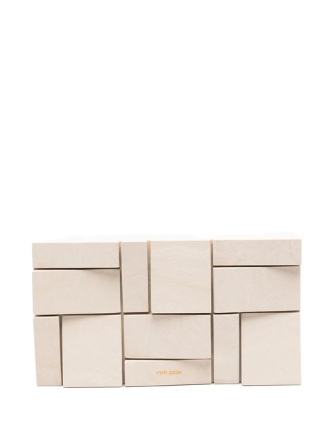 Cult Gaia Galleria geometric-block clutch bag - Neutrals - zdjęcie produktu nr 1