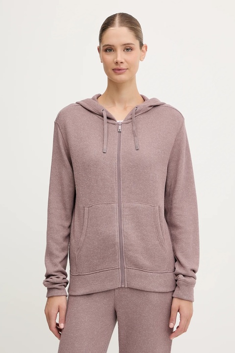 Chantelle bluza damska kolor różowy z kapturem gładka C15WL5 - zdjęcie produktu nr 1