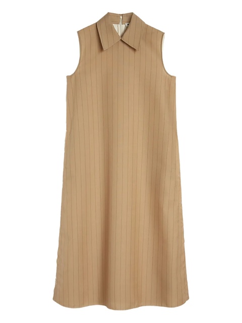 Jil Sander pinstriped midi dress - Neutrals - zdjęcie produktu nr 1