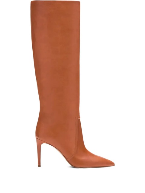 Paris Texas 85mm pointed leather boots - Brown - zdjęcie produktu nr 2