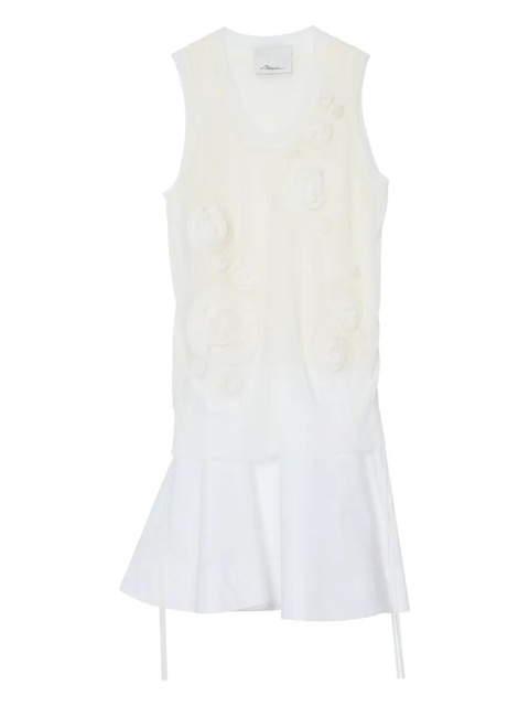 3.1 Phillip Lim floral-appliqué midi dress - White - zdjęcie produktu nr 1