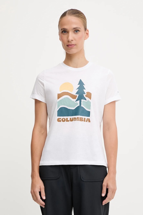 Columbia t-shirt Ruby Springs damski kolor biały 2120061 - zdjęcie produktu nr 1