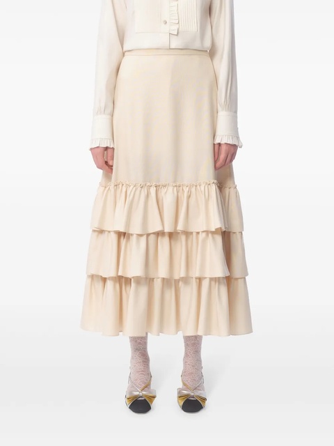 Valentino Garavani shantung midi skirt - Neutrals - zdjęcie produktu nr 2