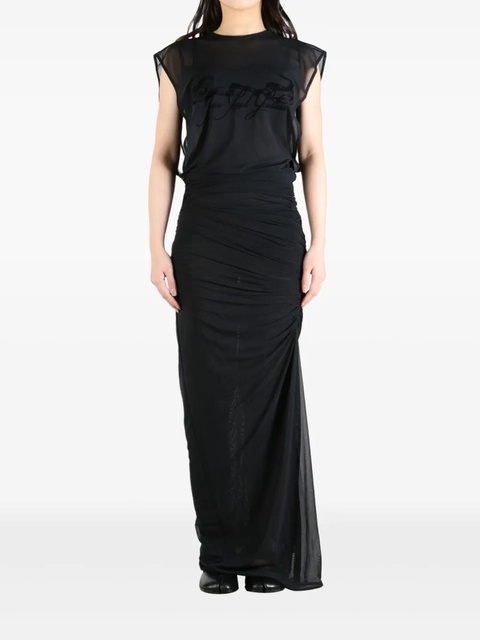 Jean Paul Gaultier slogan-flocked dress - Black - zdjęcie produktu nr 2