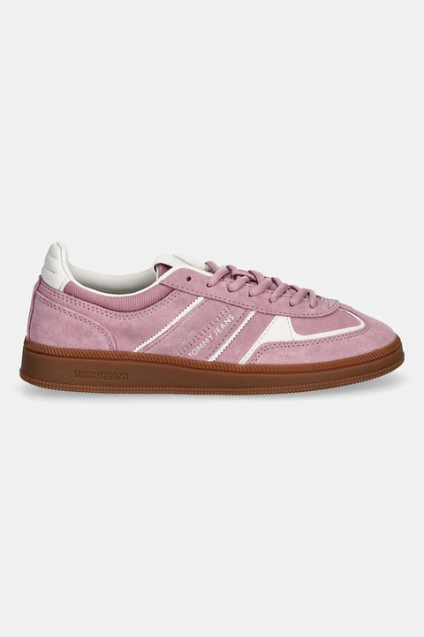 Tommy Jeans sneakersy zamszowe THE GREENWICH EDGE damskie kolor różowy EN0EN02838 - zdjęcie produktu nr 2