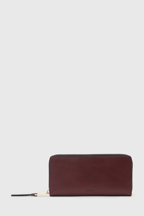 AllSaints portfel skórzany TRAVEL damski kolor czerwony W276XD - zdjęcie produktu nr 1