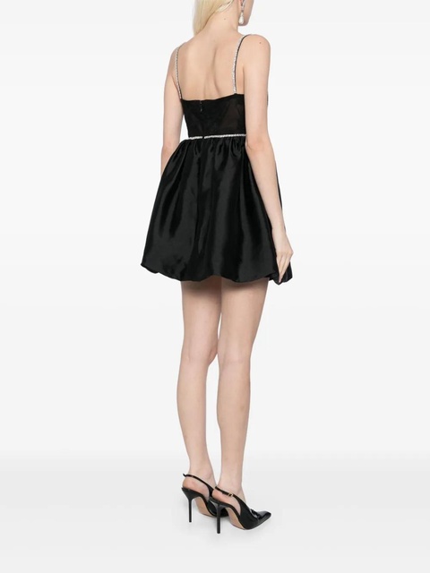 Self-Portrait diamante taffeta mini dress - Black - zdjęcie produktu nr 2