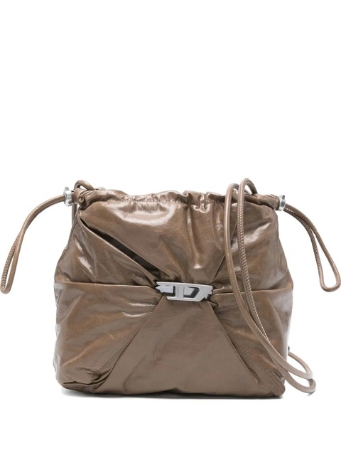 Diesel drawstring leather bucket bag - Brown - zdjęcie produktu nr 1