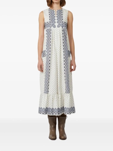 Weekend Max Mara MANILA paisley-print tiered midi dress - White - zdjęcie produktu nr 2