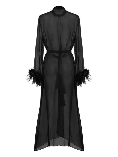 Oséree Plumage sheer robe - Black - zdjęcie produktu nr 2