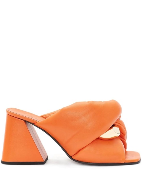 JW Anderson Chain Twist leather sandals - Orange - zdjęcie produktu nr 1