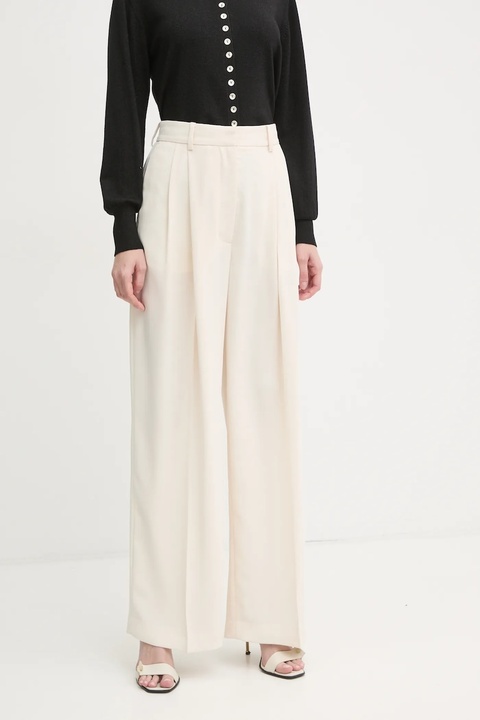 Day Birger et Mikkelsen spodnie Enzo damskie kolor beżowy szerokie high waist DAY100428 - zdjęcie produktu nr 2