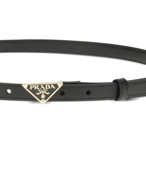 Prada triangle-logo leather belt - Black - zdjęcie produktu nr 2